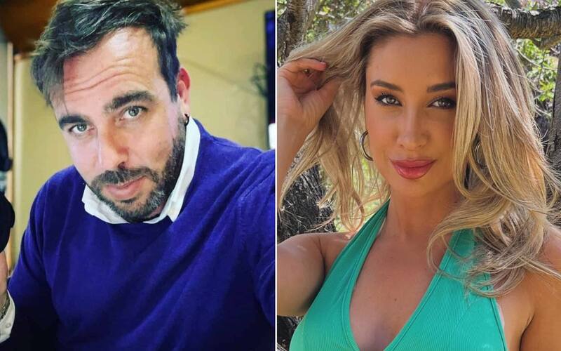 aparecieron juntos en una postal romántica.