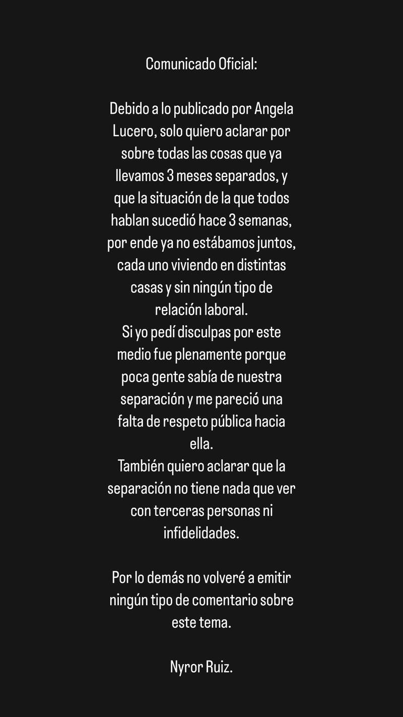 El artista aseguró que el video en cuestión fue 3 meses después de la separación con Flor de Rap.