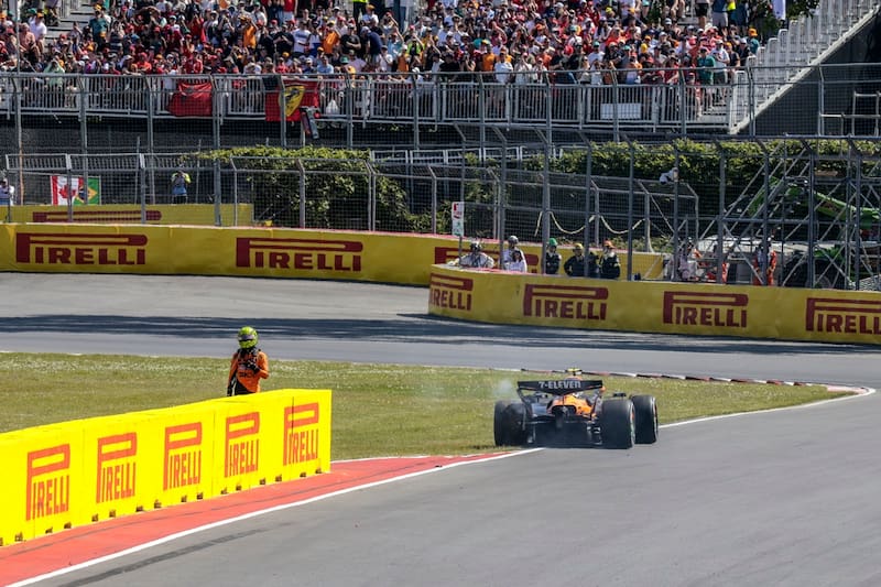 terminó retirado del Gran Premio de Canadá.