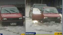 Notero de "Buenos Días a Todos" empujó en vivo a auto en panne en Gran Avenida
