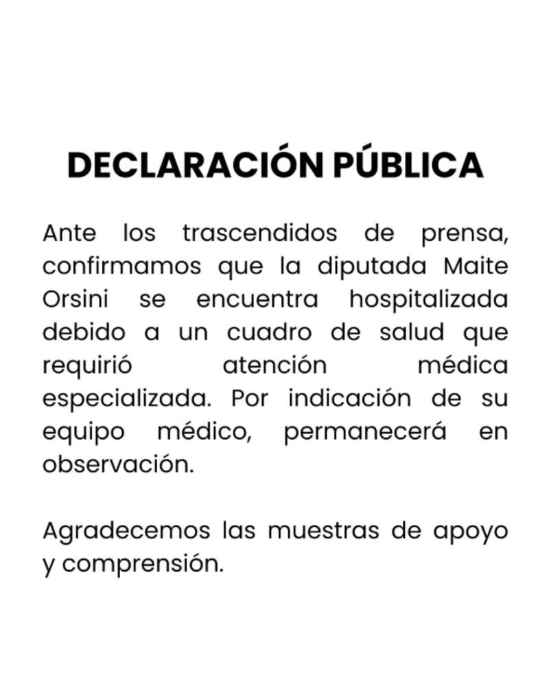 entregó detalles de lo ocurrido a la diputada.