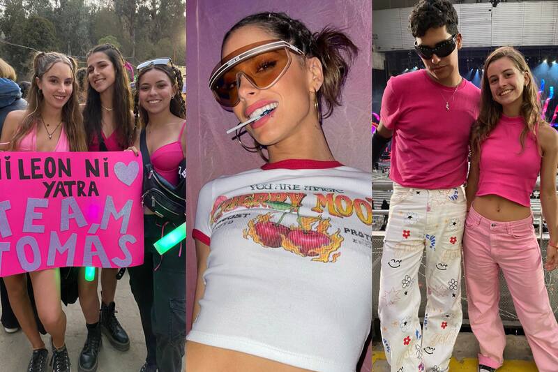 El rosado es el color oficial de la segunda noche de Viña 2023. Créditos: TiempoX - @tinistoessel