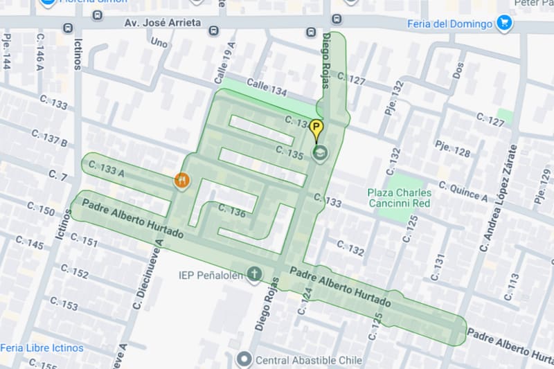 En este sector, el corte de agua podría extenderse por 12 horas, hasta la madrugada del lunes 24 de noviembre. Créditos: Aguas Andinas.