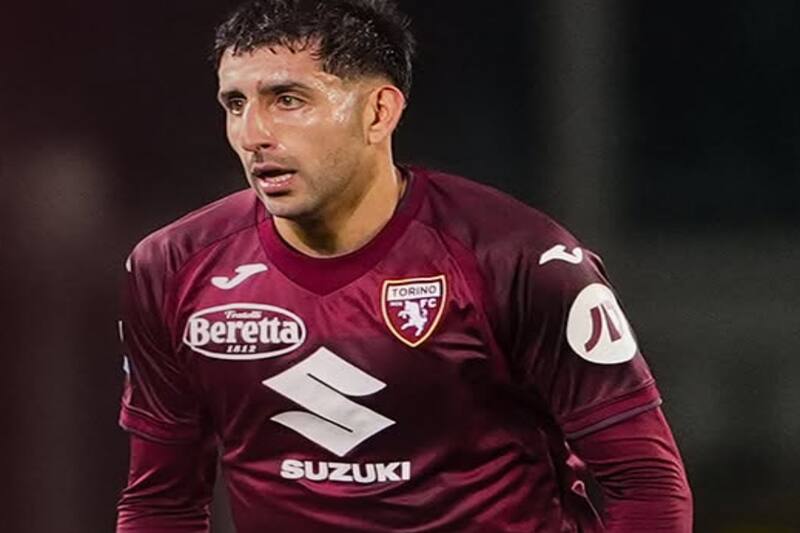 no jugó en victoria del Torino. Foto: Instagram Torino.