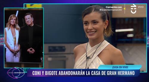 Una emocionada Constanza Capelli despidiéndose de la casa.