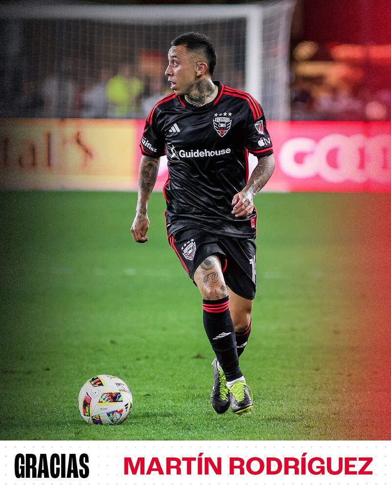 DC United se despide de Martín Rodríguez.