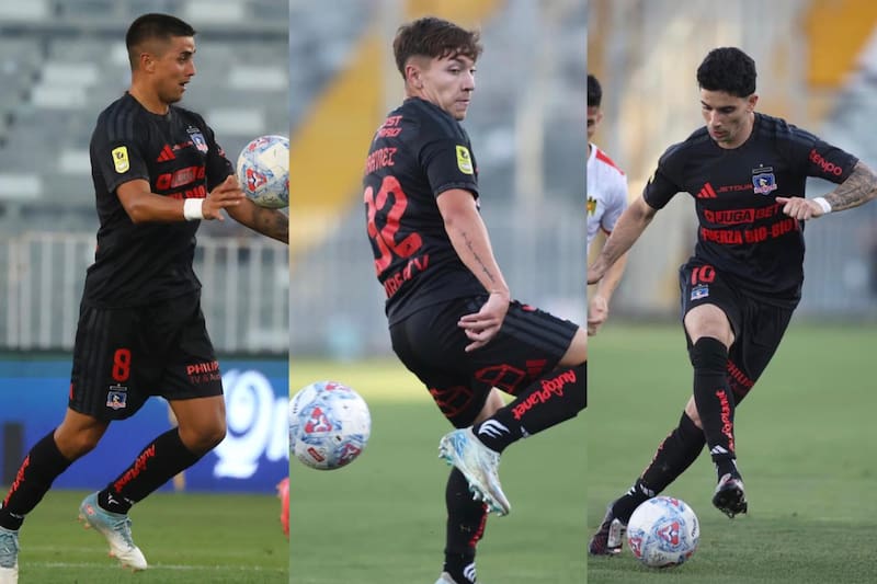 Los tres jugadores mostraron un buen rendimiento en el amistoso contra Unión Española. Fotos: Agencia ATON y Colo Colo Oficial.