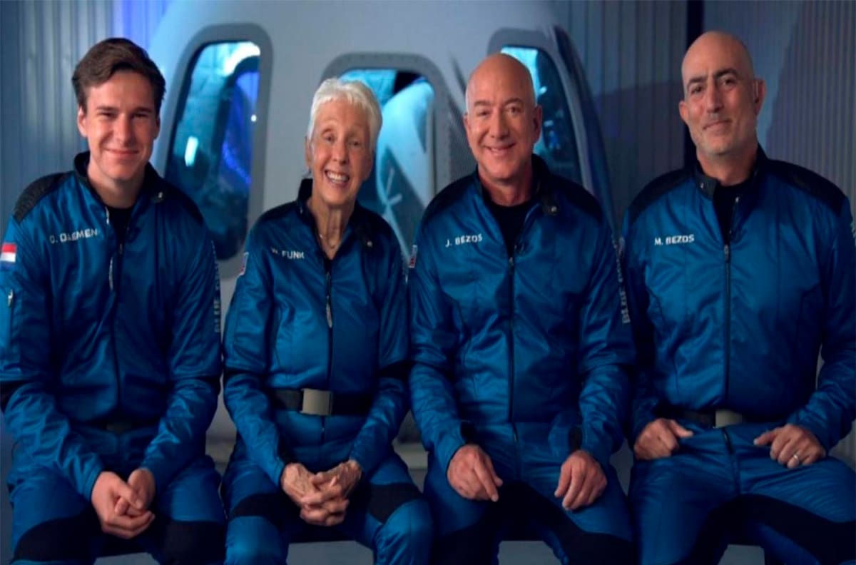 VIDEO: así fue el fantástico viaje al espacio del excéntrico millonario Jeff Bezos en el New Shepard