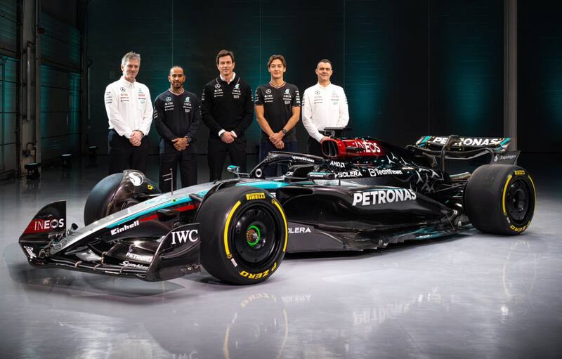 presentó el auto que usará Hamilton en 2024. Foto: Mercedes.