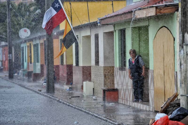 La intensidad del temporal ocasionó cortes de luz en algunas zonas. Créditos: ATON.