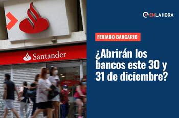 Feriado bancario: ¿Funcionarán los bancos este viernes 30 y sábado 31 de diciembre?