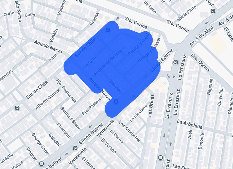 Las calles afectadas en Maipu. Foto: Enel.