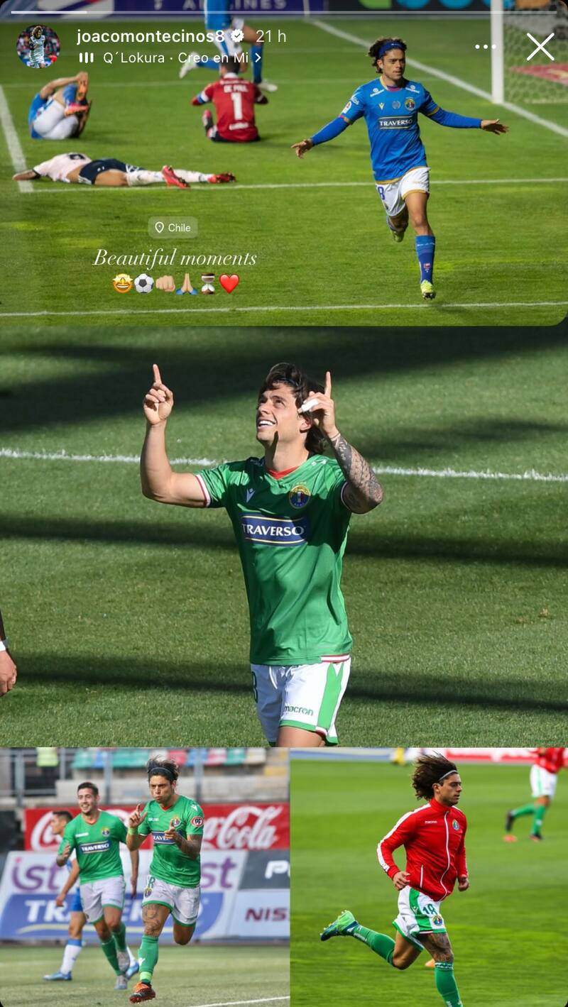 Joaquín Montecinos y su historia en Instagram.