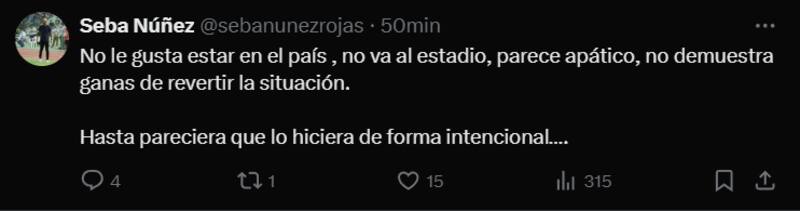 El ex DT del SAU le dio con todo a Gareca.
