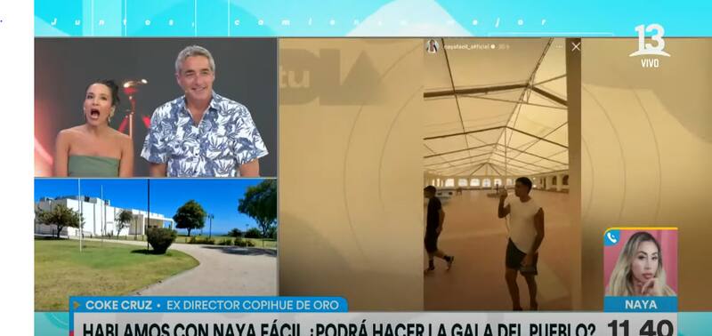 La influencer tomó por sorpresa a los animadores del matinal Tu Día. Créditos: Canal 13.