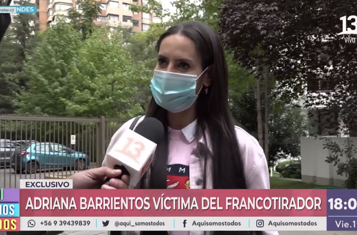 "Temí por mí, por mi perrita": Adriana Barrientos relató que fue víctima del francotirador de Las Condes