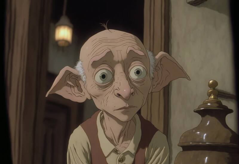 Dobby por Studio Ghibli, según la Inteligencia Artificial.