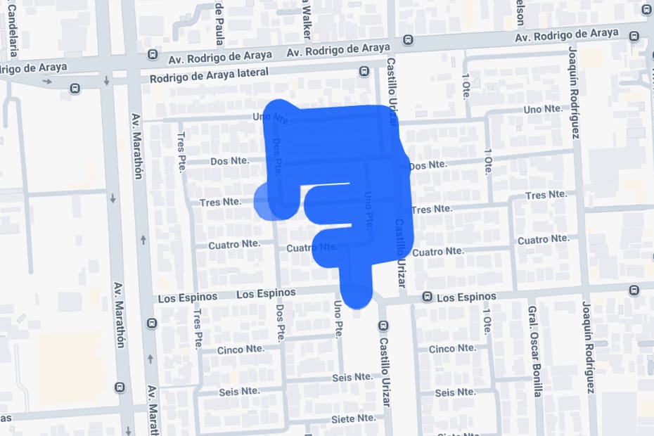 Sector afectado por el corte de luz.
