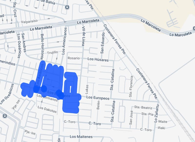 Esta es la zona que tendrá interrupciones este miércoles en Quilicura. Foto: Enel