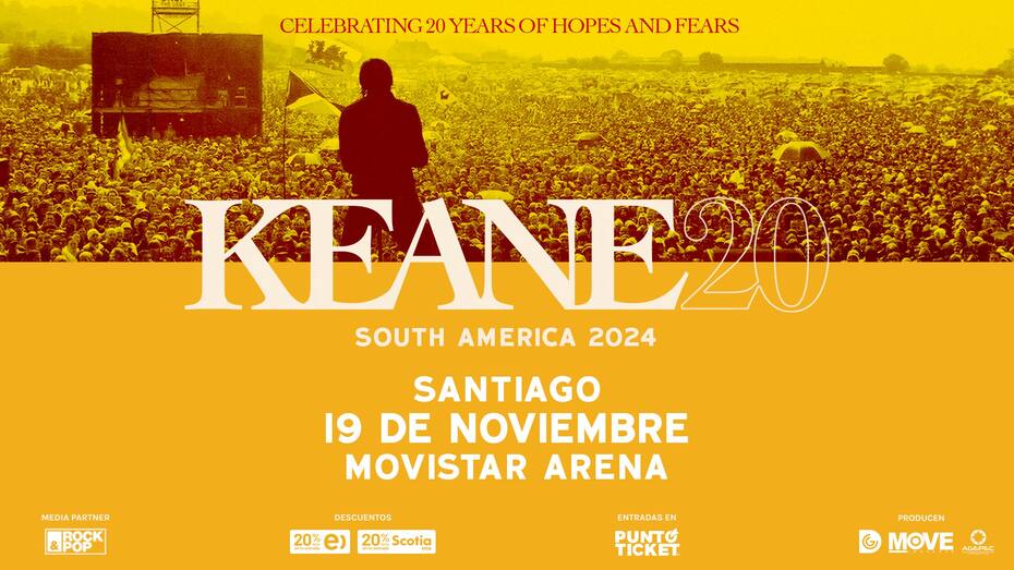 Keane vuelve a Chile este 2024. Créditos: DGMedios.