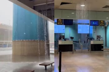 VIDEO | Aeropuerto en Barcelona completamente inundado tras intensas lluvias: más de 50 vuelos afectados