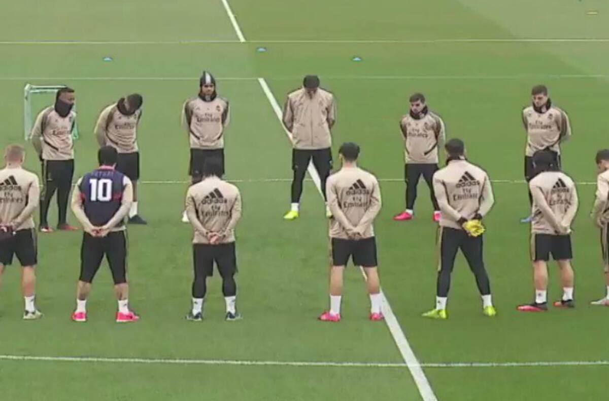 El minuto de silencio que hizo el Madrid por fallecimiento de Kobe Bryant