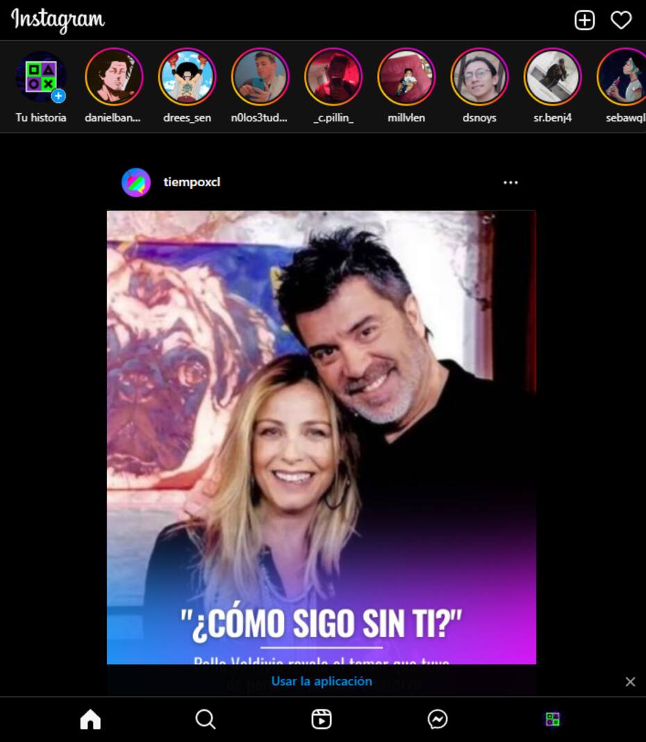 Arriba, te aparecerá para subir historias. Créditos: Pantallazo.