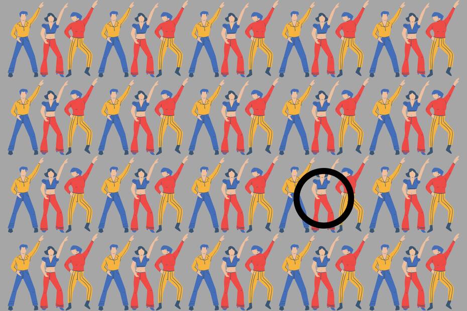 ¡La diferencia era el cierre del pantalón!