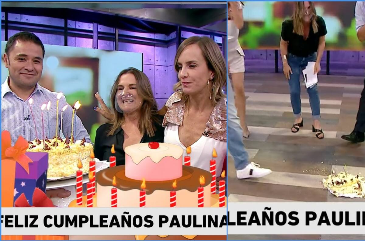 Lo arruinó todo: Diana Bolocco botó la torta de cumpleaños para Paulina de Allende-Salazar en "Mucho Gusto"