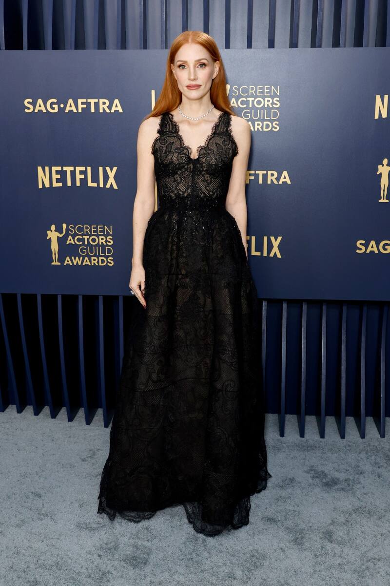 Jessica Chastain en los Premios SAG 2024.