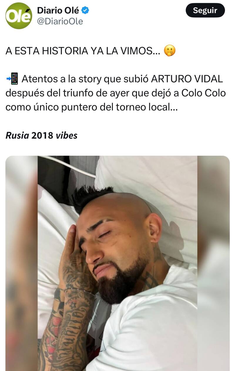 La publicación del Diario Deportivo Olé.