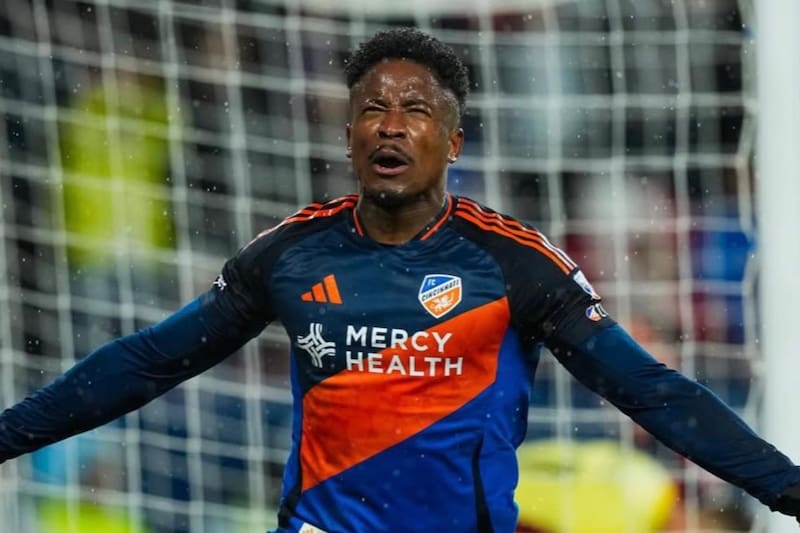 El delantero brasileño marcó dos goles en 2025. Foto: FC Cincinnati.