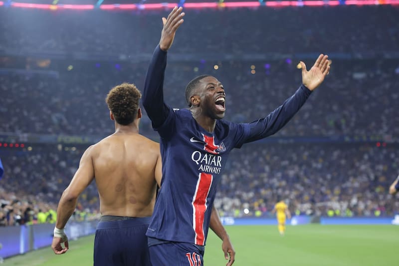 Ousmane Dembélé en la final de Champions League. Foto: EFE.