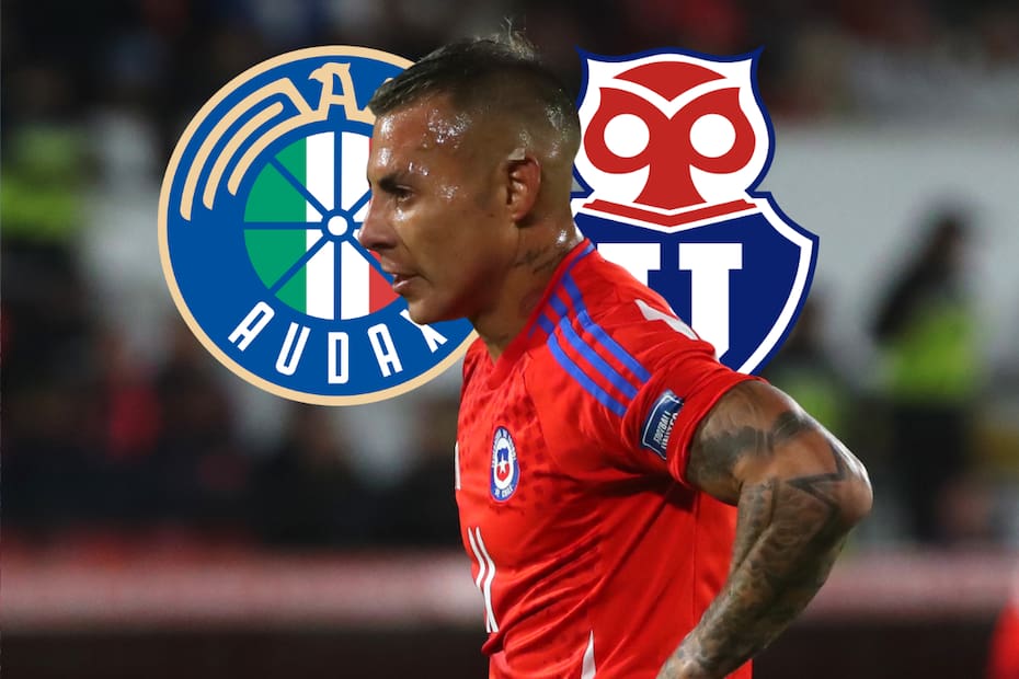 Eduardo Vargas ante la U pero con la camiseta de Audax Italiano.