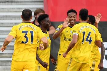 Así fueron los goles de la victoria del Arsenal en su visita al Southampton