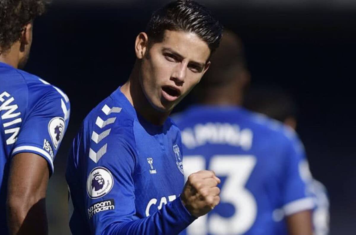 Everton goleó 5-2 al West Bromwich con una soberbia actuación de James Rodríguez