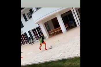 Frank Ribery somete a su hijo a un duro entrenamiento