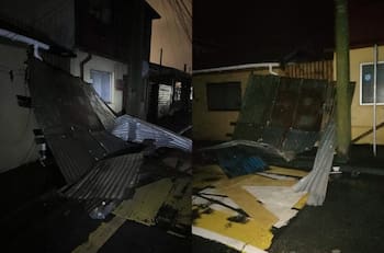 Tornado en Penco ocasionó daños en viviendas y derribó postes de luz