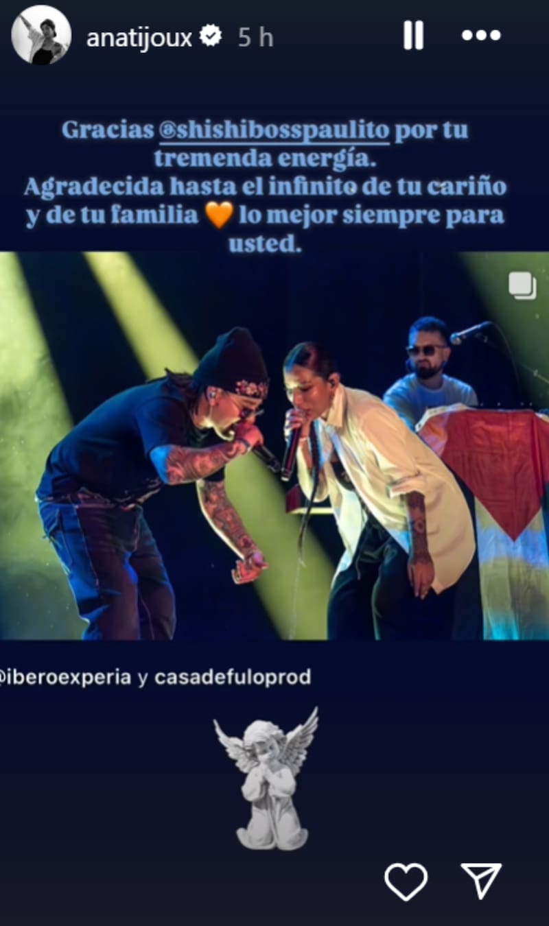 El mensaje de la cantante a su colega