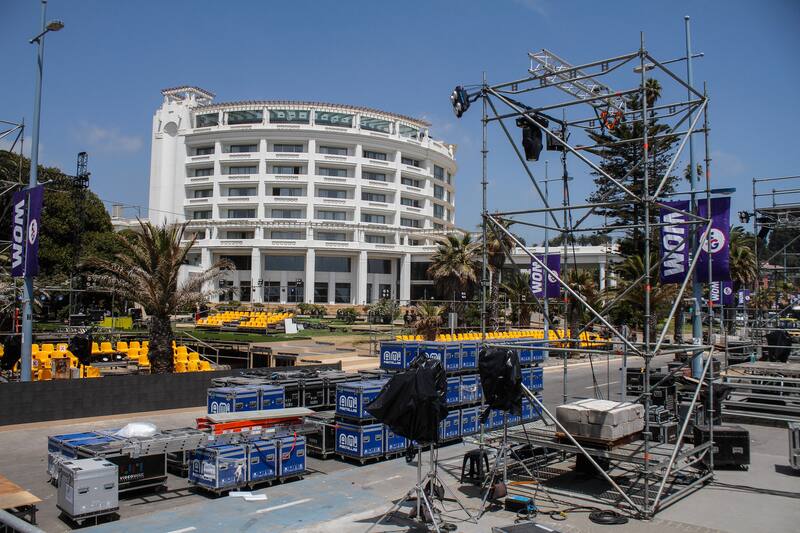 Vina del Mar, 15 de Febrero de 2023
Preparativos en Casino de Vina del Mar.
Cristobal Basaure/Aton Chile