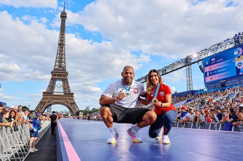 Francisca Crovetto y Yasmani Acosta en París 2024. Foto: Team Chile
