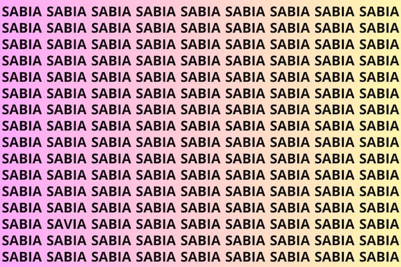 Encuentra la palabra SAVIA en el menor tiempo posible.