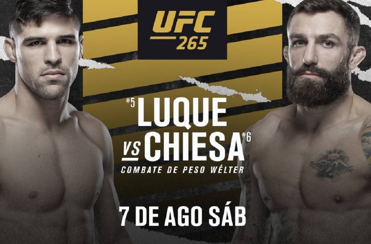 UFC 265: Día, hora y dónde ver al chileno brasileño Vicente Luque vs Michael Chiesa en vivo por TV y online