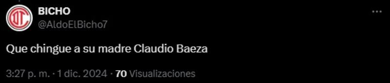 Claudio Baeza fue señalado por la eliminación del Toluca en la Liga MX.