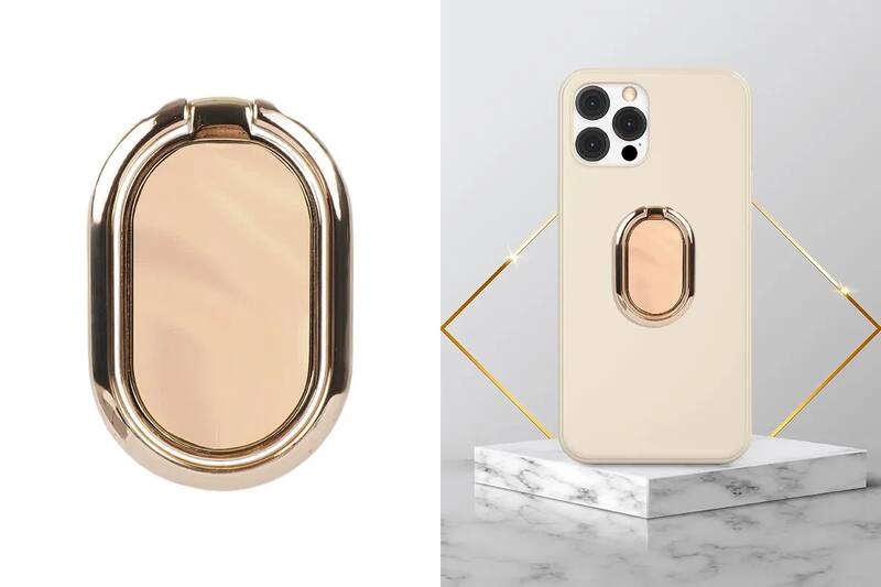 Soporte compacto para celular, con un clip de sujeción seguro y práctico para cualquier superficie.