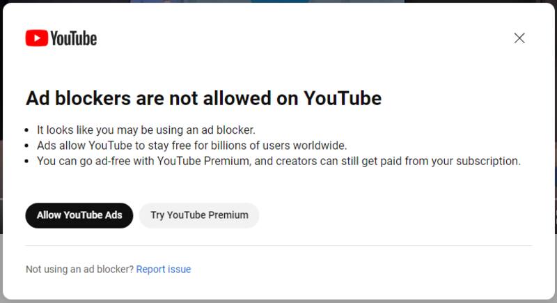 Ya no podrás bloquear los anuncios de YouTube. Créditos: u/Sazk100 (Reddit).