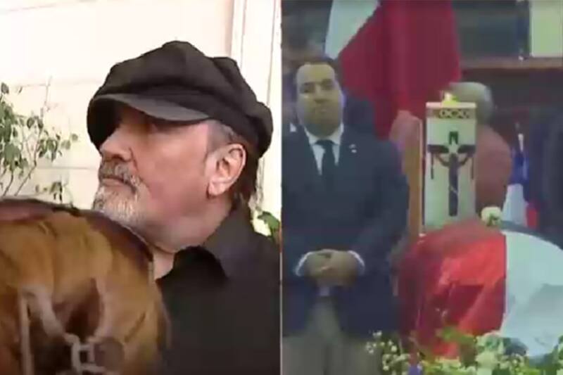 "El Negro" llegó pasadas las 17:00 horas. Créditos: Captura T13.