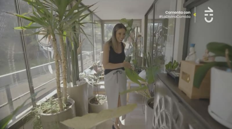 Una sonriente Vanesa Borghi hablando sobre su hogar