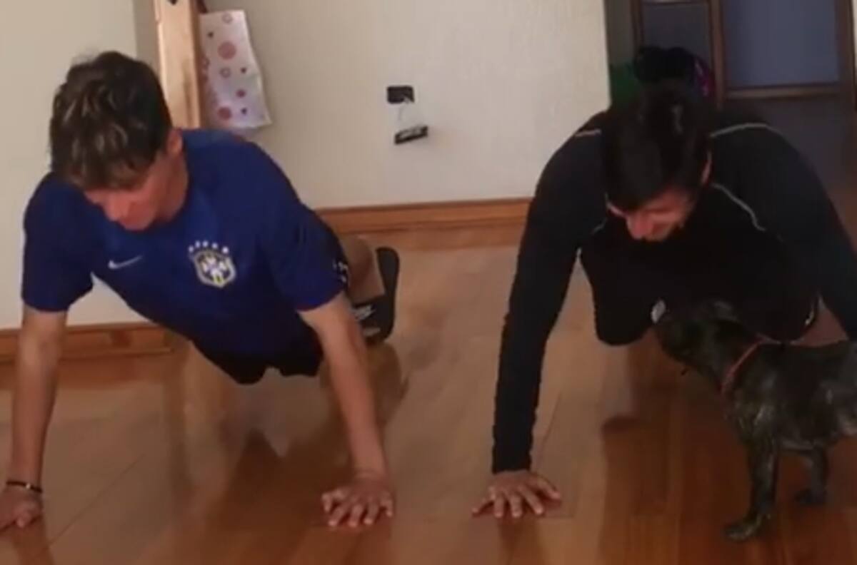 Jaime Valdés se tomó con humor el "ataque" de su perro mientras entrenaba