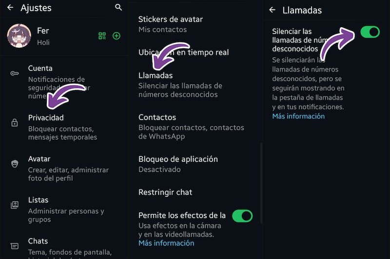 Basta con seguir estos pasos para activar la función.